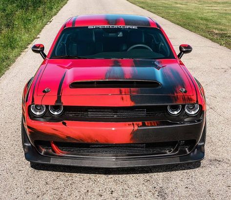 Challenger Demon, Kereta Sport, Dodge Demon, Dodge Challenger Srt Hellcat, Aesthetic Cool, Dodge Muscle Cars, Challenger Srt, Dodge Challenger Srt, Custom Muscle Cars