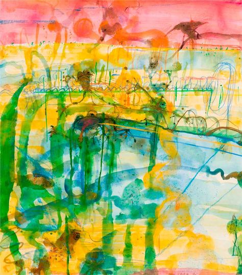 John Olsen Amphibia: The Anisimoff Collection 23 June - 10 July 2021 | Olsen Gallery New York John Olsen, Australian Painting, Pond Life, Good Weekend, John Henry, Lily Pond, Antiques And Collectibles, Paintings I Love, Australian Art