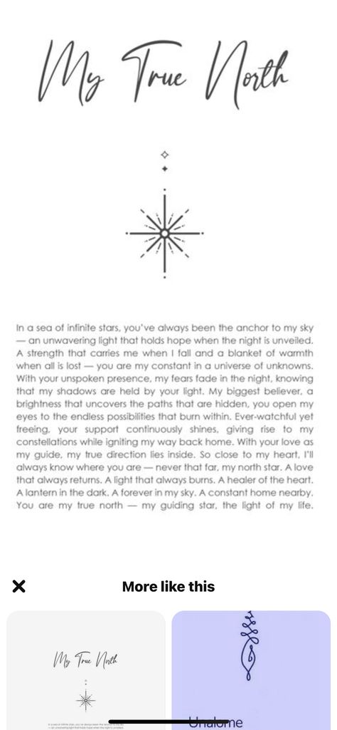 My North Star Quote, My True North Quote, Find Your True North Tattoo, Compass True North Tattoo, North Star Couple Tattoo, Basic Compass Tattoo, North Star Best Friend Tattoo, Calm To My Storm Tattoo, True North Tattoo For Women