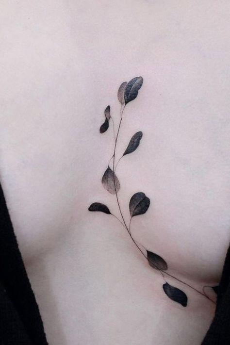 Unique Sternum Tattoo, Sternum Tattoo Ideas, Blatt Tattoos, Bohemian Tattoo, Tattoo Placements, Tatoo Inspiration, Shape Tattoo, Muster Tattoos, Small Girl Tattoos