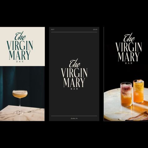 The Virgin Mary Bar project - A Trendy Alcohol-Free Bar Redefining Modern Mixology Brand guideline #ui #website #webdesign #alcoholfree #coktail #branding #sociamedia #instafeed --- Ready for your project: alexlvrs.design@gmail.com Luxury Design Graphic, Luxury Graphic Design, Typography Logo Fonts, Bar Website, Alex Wolff, Social Bar, Restaurant Poster, Ui Website, E Commerce Design