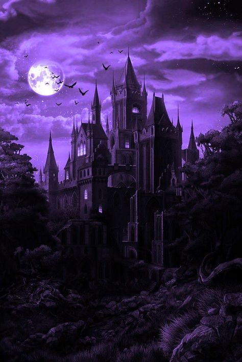 Purple + Core + Aesthetic, Purple Goth Aesthetic, Goth Castle, Goth Aesthetic Wallpaper, Magic Background, Purple Goth, Dark Forest Aesthetic, Dark Green Wallpaper, Dark Purple Wallpaper