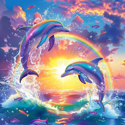 I Just Want To Be Part Of Your Symphony Dolphin, Symphony Dolphin Wallpaper, Part Of Your Symphony Dolphin, I Just Wanna Be Part Of Your Symphony Dolphin Trend, Dauphin Aesthetic, I Just Wanna Be Part Of Your Symphony Dolphins, Dolphin Art Drawings, Dolphins And Rainbows, Symphony Dolphin Trend