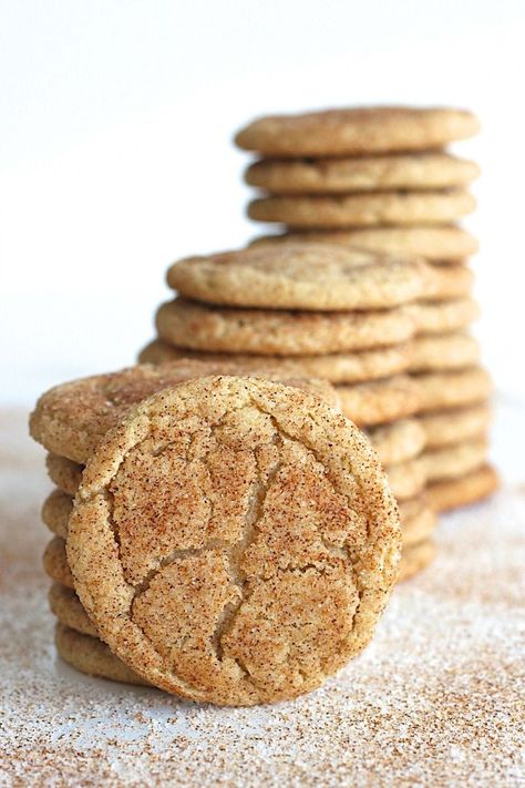 Chewy Gingerdoodle Cookies Gingerdoodle Cookies, Gluten Free Holiday Cookies, Gluten Free Snickerdoodles, Gluten Free Christmas Cookies, Cookie Recipes From Scratch, Cinnamon Sugar Cookies, Ginger Molasses, Cookies Healthy, Cranberry Cookies