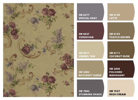 Instantly turn any picture into a palette with ColorSnap, created for you by Sherwin-Williams. Sw River Rouge, Victorian Color Palette, Color Palette Vintage, Home Victorian, Wallpaper For Home, Victorian Wallpaper, Sherwin Williams Colors, Crafts With Pictures, Sherwin Williams