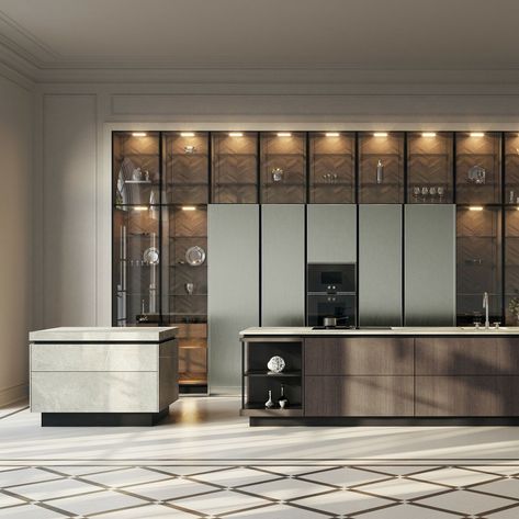 SieMatic S2 Next Generation | SieMatic Dada Kitchen Design, Kitchen Showroom Design, Siematic Kitchen, Dining Room Design Luxury, Open Concept Kitchen And Living Room, Sliding Folding Doors, Tv In Kitchen, Elegant Doors, Kitchen Planner