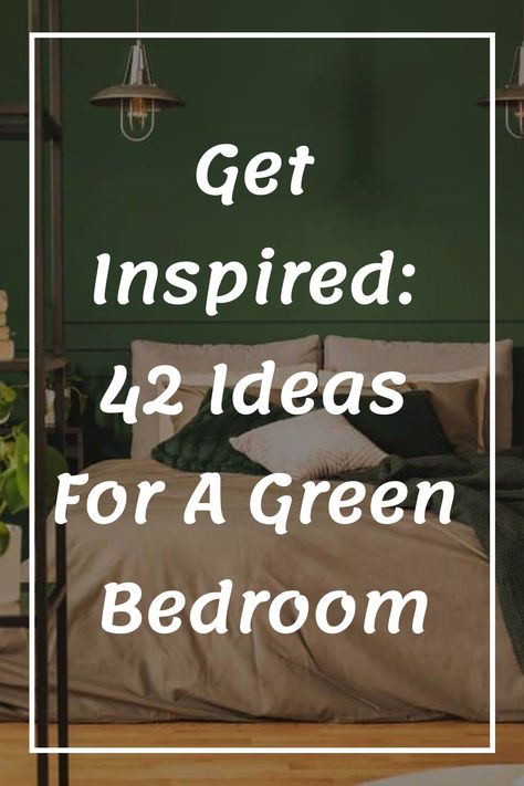 Looking to create a tranquil and eco-friendly bedroom space? Explore our collection of 42 green bedroom ideas for inspiration on how to incorporate the calming and rejuvenating color into your decor. From lush green accent walls to botanical bedding, you'll find a variety of refreshing design concepts to transform your bedroom into a serene oasis. Whether you prefer bold emerald hues or soft sage tones, these ideas will help you bring nature indoors and create a relaxing retreat that promotes re Green And Cream Bedroom Walls, Wall Colors For Green Bedding, Green Nature Themed Bedroom, Bedrooms Painted Green, Boho Bedroom Green Bedding, Dark Green And Tan Bedroom, Two Tone Green Bedroom, Green Bedroom Ideas Wall, Green Bed Bedroom Ideas