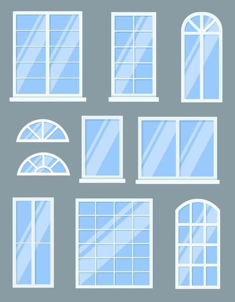 Anime Window, Draw Background, Window Clipart, Window Illustration, Window Drawing, Roof Shapes, Vintage Architecture, Retail Concepts, Broken Window