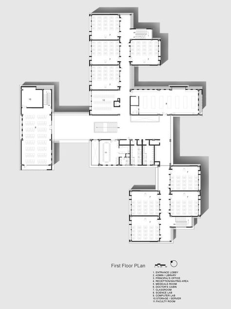 Schools Plans Architecture, Plan Of School Architecture, High School Blueprints, School Floor Plan Architecture, School Building Design Floor Plans, School Architecture Plan, School Blueprints, School Concept Architecture Ideas, High School Floor Plan