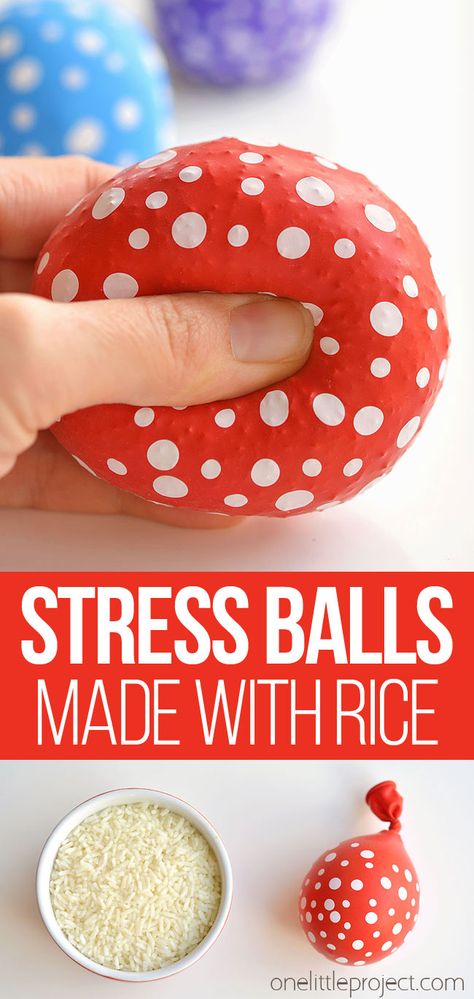 DIY stress balls are so easy to make! All you need is a balloon and a filler like rice and you end up with a super fun, super squishy stress ball that's perfect for busy hands! This is such a great sensory activity and a really simple craft for kids, teens, adults and seniors. Diy Stressball, Reuse Crafts, Sensory Crafts, Sensory Activity, Balloon Crafts, Activities For Teens, Simple Craft, Pencil Box, Fun Diy Crafts