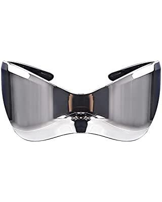 Excellent glasses with which you stand out in public and impress others with your creativity. High fashion Balenciaga type glasses that go with almost anything. Balenciaga Glasses, Futuristic Sunglasses, Types Of Glasses, Sunglasses For Men, Make A Difference, Fashion Chic, Glasses Fashion, Wrap Around, High Fashion