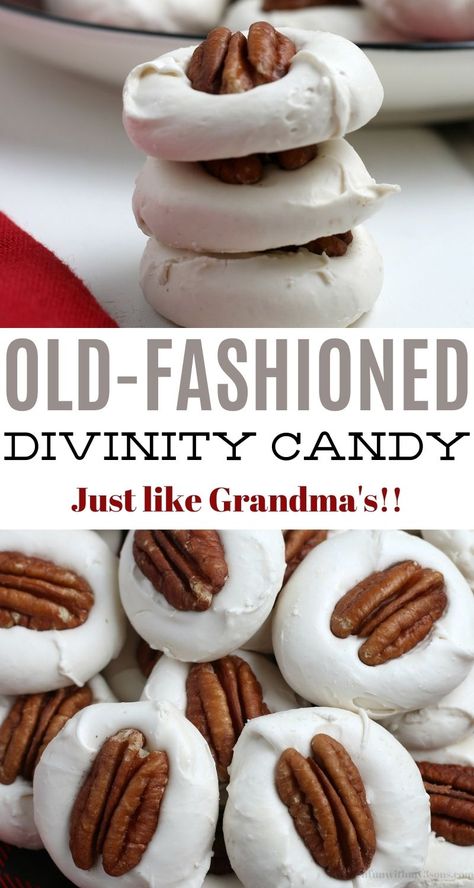 Cream Pull Candy Recipe, Christmas Desserts For A Party, Christmas Candy Recipes Old Fashioned, Divinity Recipes, Old Fashioned Divinity Recipe, Old Fashioned Divinity, Homemade Candy Canes, Southern Christmas Recipes, Divinity Candy Recipe