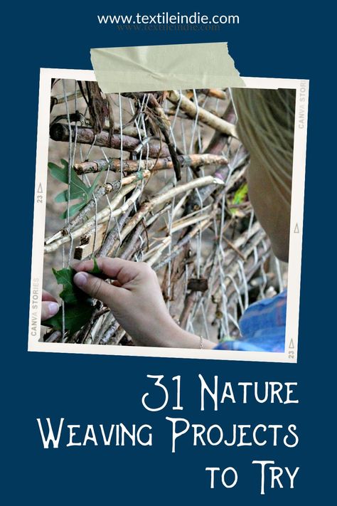 31 Nature Weaving Projects you can try at home. 3rd Grade Weaving Art Projects, Weaving With Natural Fibres, Weaving Projects For Beginners, Weaving With Natural Materials, Nature Weaving For Kids, Small Weaving Projects, Weaving Projects For Kids, Natural Weaving, Nature Weaving