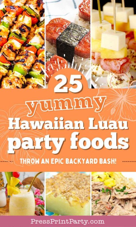 Hawaiian Party Foods, Luau Party Foods, Hawaiian Luau Food, Backyard Luau, Hawaiian Party Food, Luau Party Food, Luau Food, Hawaiian Bbq, Kalua Pork