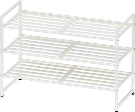 White Shoe Rack, Collapsible Shelves, Contemporary Color Schemes, Hidden Cabinet, Shoe Rack Organizer, Stackable Shoe Rack, Shoes Rack, Shoe Rack Closet, Organizer Shelf