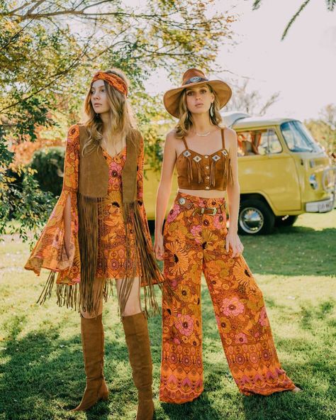 Groovy Outfits 70s, 70s Hippie Outfits, Moda Z Lat 70., Hippie Outfits 70s, 70s Outfits Ideas, 70s Fashion Hippie, Hippie Mode, Moda Hippie, Hippie Party