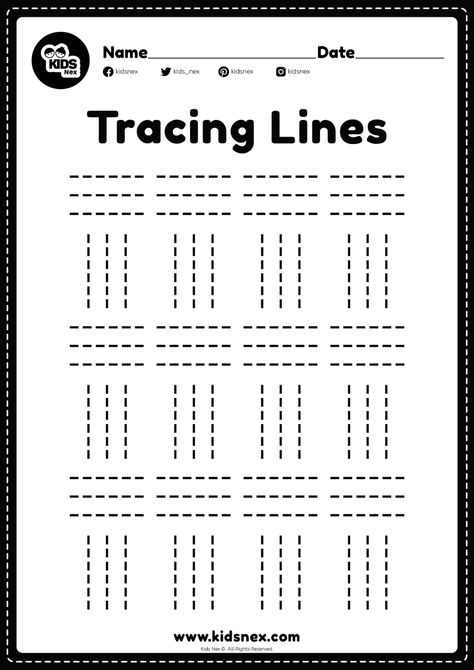 Tracing Practice Preschool Free, Tracing Lines For Kindergarten, Preschool Writing Activities Handwriting Practice Letter Tracing, Lines Kindergarten Activities, Tracing Lines Activities Preschool, Lines Worksheet Preschool, Pre Schooler Worksheet Tracing, Lines Activities Preschool, Tracing Lines Worksheets Preschool Free