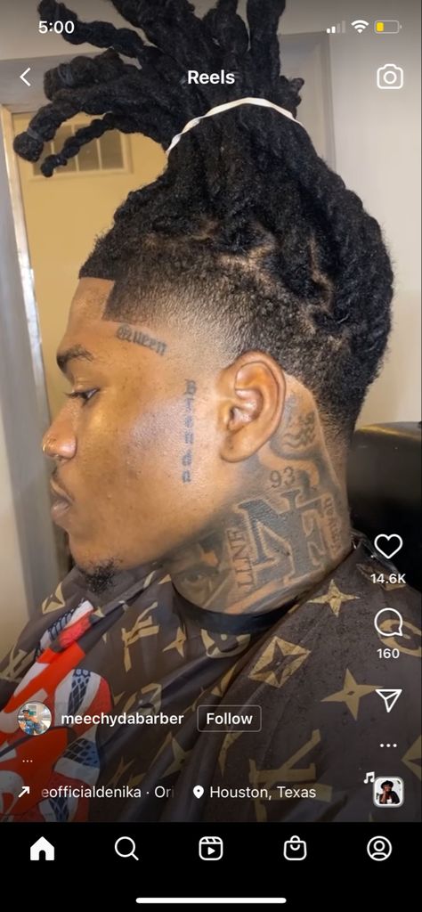 Fade Dreads Men, Dread Tattoo Design, Dreads With Shaved Sides Men, Haircut For Men With Dreads, Haircuts For Dreads, Tapered Hairline Dreads, Taper Fade Haircut Dreads, Quick Dread Styles Men, Men’s Locs Hairstyles