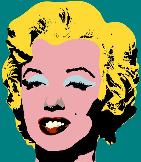 Famous Pop Art, Pop Art Andy Warhol, Andy Warhol Marilyn, Warhol Paintings, Pop Art Marilyn, Marilyn Monroe Painting, Portraits Pop Art, Centre Pompidou Paris, Andy Warhol Pop Art