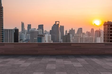 Panoramic bangkok skyline view concrete ... | Premium Photo #Freepik #photo #rooftop #town-background #metropolis #urban-landscape Cityscape From Rooftop, Roof Top Background, City Background For Editing, Xoxo Photoshoot, Rooftop City View, Rooftop Background, Rooftop Building, Rooftop Landscape, Roof Background