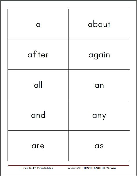 Fry's First 300 Instant Sight Words Free Printable Flash Cards for Kids Fry Sight Words Kindergarten, Kindergarten Sight Word Activities, Kindergarten Sight Words Flash Cards, Sight Words Kindergarten Printables, Kindergarten Sight Words List, Sight Words Kindergarten Activities, Reading Foundational Skills, Preschool Sight Words, Fry Sight Words