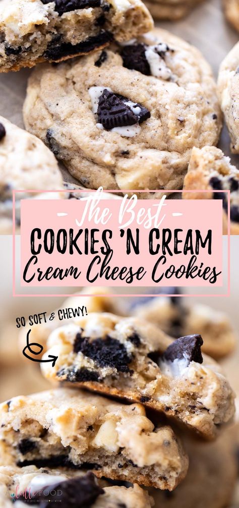 Cookies And Cream Cookies, Cream Cheese Oreo, Cookies Jar, Oreo Cookie Recipes, Cookie Recipes From Scratch, Cake Cups, Oreo Cream, Family Desserts, Cake Rolls