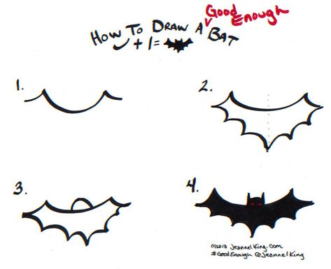 Undercut Draw A Bat, Trin For Trin Tegning, Easy Halloween Drawings, Halloween Painting, Easy Doodles Drawings, Halloween Drawings, Easy Drawings Sketches, Cute Doodles Drawings, Mini Drawings