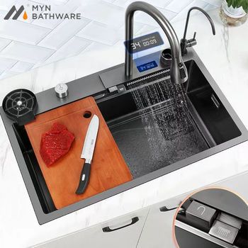 Chaozhou City Chaoan Area Guxiang Town Xin Qun Ceramic Factory - Kitchen Sink, Shower Waterfall Sink, Stainless Steel Texture, Glass Rinser, Topmount Sink, Modern Kitchen Sinks, Lamp Kitchen, Kitchen Stainless Steel, Kitchen Sink Stainless Steel, Sinks Kitchen Stainless