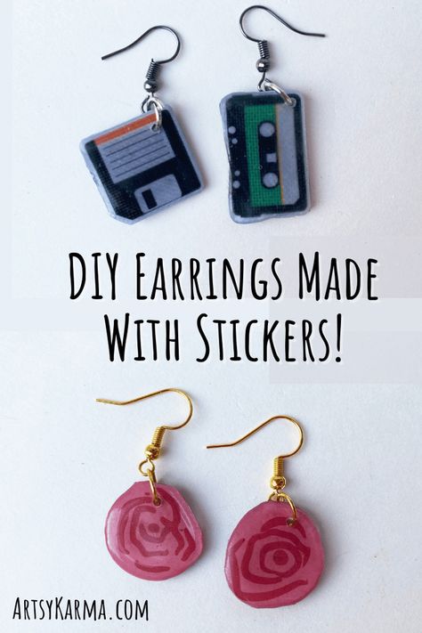 Cool Diy Jewelry Ideas, Beads For Earring Making, How To Make Paper Earrings Diy Jewelry, How To Make Plastic Earrings, Recycled Accessories Diy, How To Diy Earrings, Earring Crafts Diy Jewelry, How To Make Cute Earrings, Simple Bead Earrings Diy