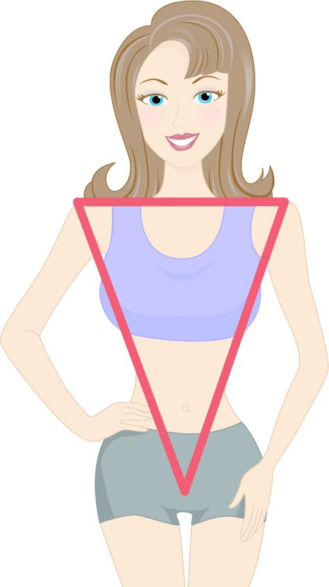 If your body resembles an inverted-triangle it means you have broad shoulders, narrow hips, an undefined waist and a large bust in proportion to the rest of your body. You kind of always look like ... Broad Shoulders Narrow Hips, Larger Bust Outfits, Inverted Triangle Body Type, Dresses For Broad Shoulders, V Shape Body, Inverted Triangle Fashion, Triangle Body Shape Outfits, Inverted Triangle Outfits, Dress Body Type