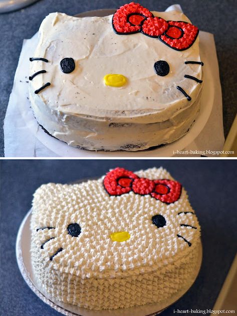 Hello Kitty Cake Ideas, Kue Hello Kitty, Tort Hello Kitty, Heart Baking, Hello Kitty Birthday Cake, Birthday Baking, Hello Kitty Birthday Party, Kitty Cake, Cat Products