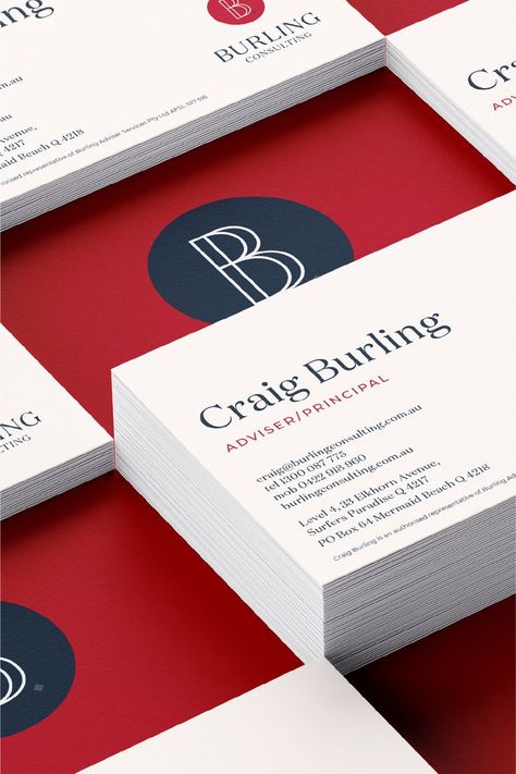 Business cards design for Burling Consulting. Business Cards Design, Surfers Paradise, Cards Design, Consulting Business, Business Card Design, Business Card, Business Cards, Branding Design, Branding