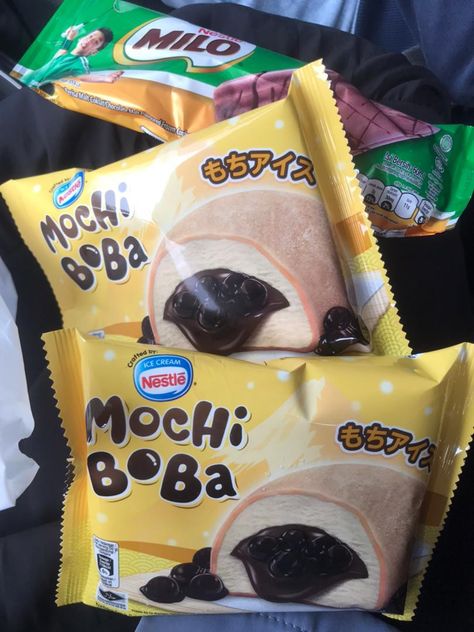 Mochi Boba picture Ice Cream Mochi Boba, Mochi Boba, Boba Ice Cream, Ice Cream Mochi, Samyang Ramen, Korean Ice Cream, Ice Crafts, Mochi Ice, Paper Squishy