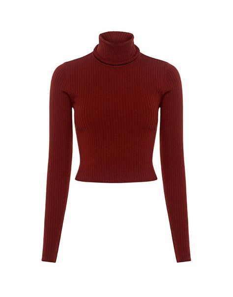 Sweaters Cropped, Sweaters Turtleneck, Turtle Neck Shirt, Red Turtleneck Sweater, Cropped Turtleneck, Shirts Crop, Cropped Shirts, Red Long Sleeve Shirt, Sweater Polo