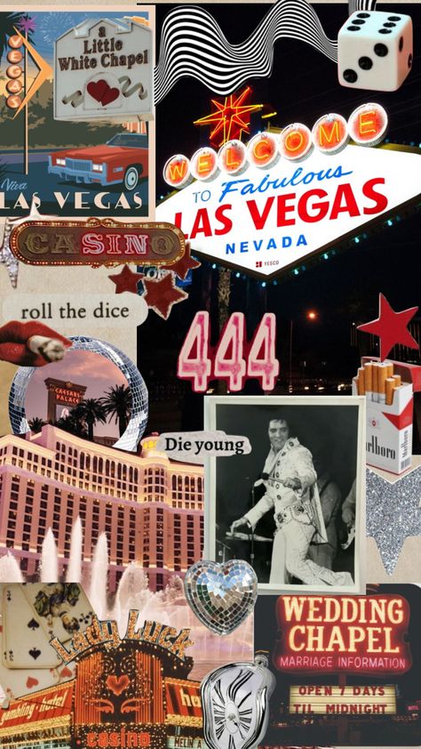 Retro Vegas Bachelorette, Retro Vegas, Vegas Themed Wedding, Lockscreen Ideas, Vintage Vegas, Young Wedding, Old Vegas, Wedding Collage, Little White Chapel