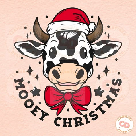 Western Christmas Design, Country Christmas Background, Christmas Cow Painting, Christmas Png Images, Christmas Cows, Mooey Christmas, Graphic Christmas, Christmas Country, Cow Christmas