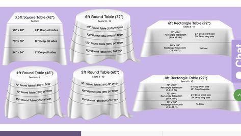 Reception Table Layout, Tablecloth Size Chart, Cheap Tablecloths, Wedding Reception Layout, Reception Layout, Corporate Events Decoration, Cheap Table, Wedding Tablecloths, Shop Website