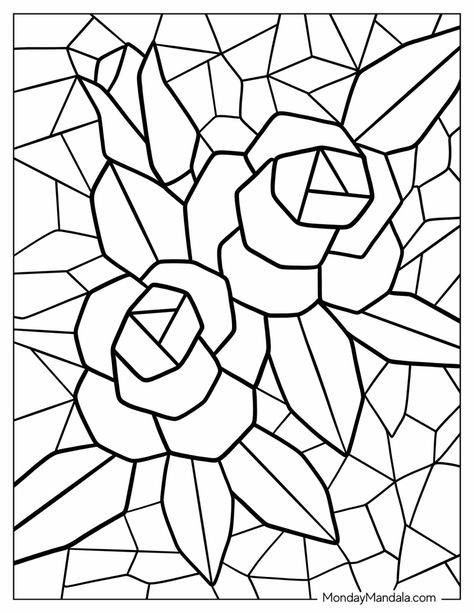 22 Mosaic Coloring Pages (Free PDF Printables) Mosaic Designs Pattern Templates Free Printable, Mosaic Coloring Pages Free Printable, Printable Mosaic Patterns, Mosaic Simple Designs, Mosaic Art For Kids Free Printable, Simple Mosaic Templates For Kids, Mosaic Art Patterns, Mozaik Drawing Mosaic Art, Stained Glass Coloring Pages Simple