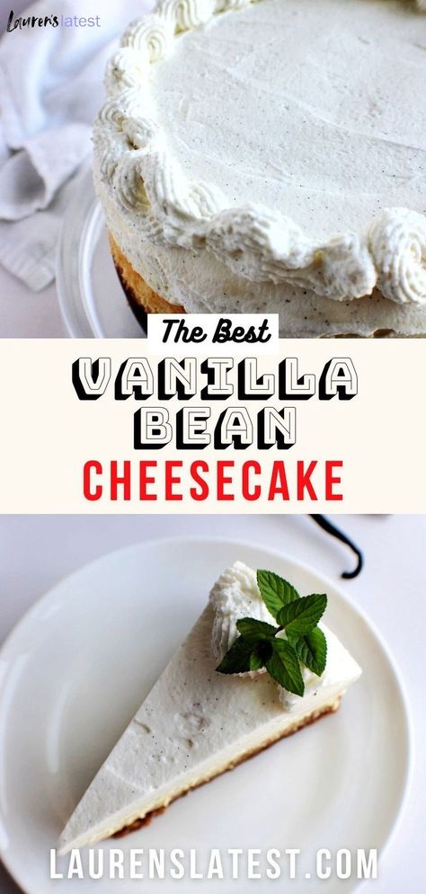 Cheesecake Factory Vanilla Bean Recipe, Vanilla Bean Recipes Desserts, Vanilla Bean Recipe, Cheesecake White Chocolate, Vanilla Bean Mousse, Vanilla Bean Recipes, Cheesecake Factory Copycat, Cheescake Recipe, Vanilla Bean Cheesecake