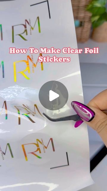 Reyna | DIY Crafter on Instagram: "How To Make Clear Foil Stickers With Your Cricut.  Making foil stickers involves several steps and can be done using different methods depending on the resources available.  Here’s a basic guide to making foil stickers at home using a laser printer and a laminator:  Materials Needed  	1.	Sticker Paper: Preferably laser printer compatible (but the brand I bought was for inkjet but worked wonderfully for my laser printer ). 	2.	Laser Printer: For printing your design. 	3.	Foil Sheets: Available in various colors. 	4.	Laminator or Foil Applicator: To apply heat and pressure. 	5.	Scissors or Cutting Machine: For cutting the stickers.  Steps  	1.	Design Your Stickers: 	•	Use graphic design software (like Adobe Illustrator, Photoshop, or free alternatives like Diy Clear Stickers, How To Make Clear Stickers, How To Make Stickers At Home, Laminating Crafts, Stickers At Home, Craft Displays, Craft Hacks, Cricut Stickers, Craft Foil