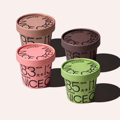 Ice Cream Cups, Ice Cream Packaging, Premium Ice Cream, Packaging Design Trends, Ice Cream Design, Ice Cream Brands, Healthy Ice Cream, Design Editorial, Make Ice Cream