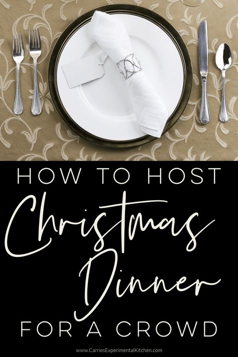 Making Christmas dinner for a crowd can be just as daunting as hosting Thanksgiving, but it doesn't have to be if you plan ahead.  #dinner #christmas Dinner For Crowd, Host Christmas Dinner, Christmas Dinner For A Crowd, Holiday Dinner Party Menu, Christmas Dinner Buffet, Planning Christmas Dinner, Hosting Christmas Eve, Dinner For A Crowd, Host Christmas