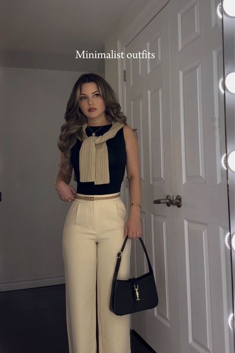 Cute Suit Outfits For Women, Models Casual Outfits, Outfit Ideas Formal Casual, Dressing Like A Woman, Stone Pants Outfit, Business Pants Outfit Street Styles, Aesthetic Feminine Outfit, Classy Winter Outfits Old Money, Elegant Casual Wear