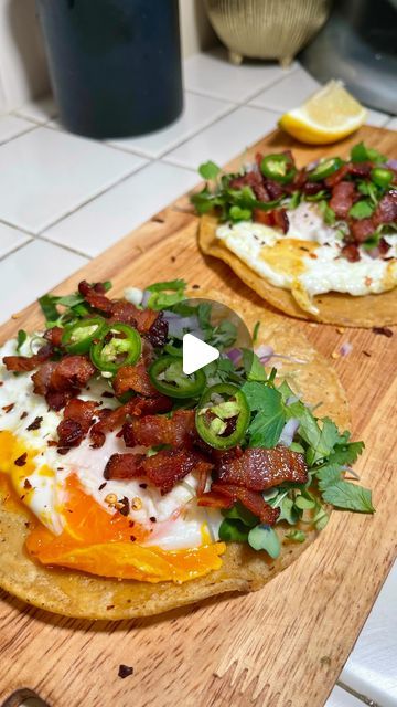 Fernanda🧿 on Instagram: "Breakfast Tacos 🌮 Topped with some tapatio … 👌🏼 Had it two days in a row. : Tortilla Egg Micro greens Cilantro Red onion Bacon Serrano or Jalapeño Lemon Tapatio • • • #recipe #breakfast #brunch #breakfastideas #taco #recetas #easyrecipeideas #quickandeasymeals #almuerzo #desayuno #weekend #explorepage" Avacodo Egg, Egg Tacos, Micro Greens, Mexican Breakfast, Instagram Breakfast, Recipe Breakfast, Breakfast Tacos, Bacon Egg, Egg Breakfast