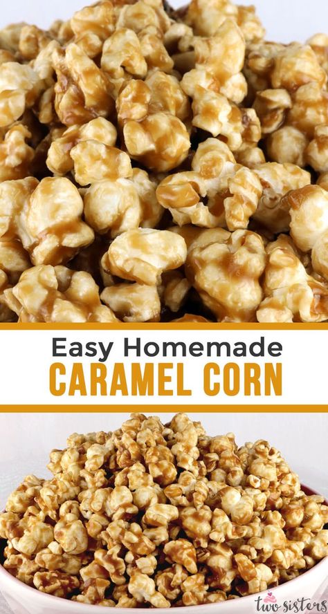 Carmel Popcorn Recipe, Caramel Corn Easy, Easy Homemade Caramel, Caramel Popcorn Recipe, Homemade Caramel Corn, Popcorn Recipes Easy, Tartiflette Recipe, Caramel Corn Recipes, Popcorn Recipes Caramel