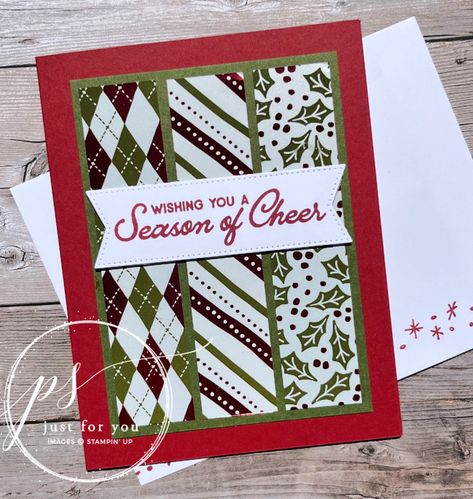 Shining Christmas Stampin Up Cards, Shining Christmas Dsp, Stampin Up Shining Christmas Dsp, 2024 Card, Christmas Classics, Dsp Cards, Scrap Cards, Card Layouts, Fabulous Christmas