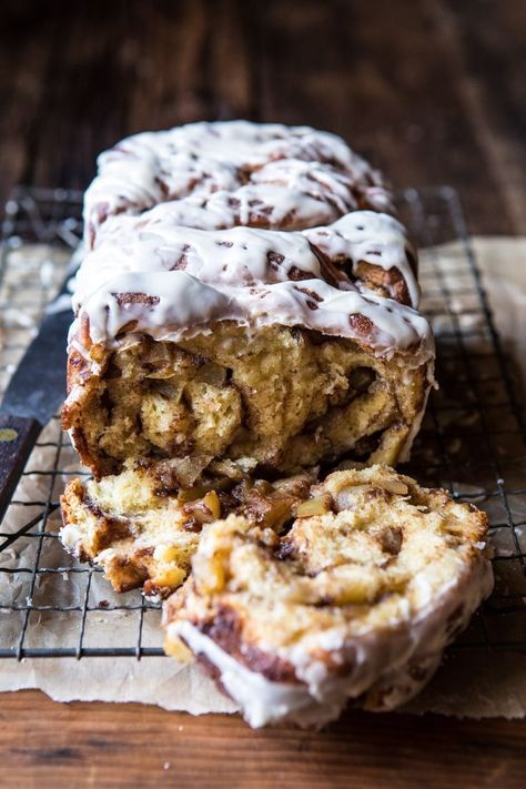 Maple Glazed Apple Pull-Apart Bread | halfbakedharvest.com @hbharvest Half Baked Harvest Recipes, Harvest Recipes, Pull Apart Bread, Half Baked, Half Baked Harvest, Sweet Bread, Pull Apart, Fall Baking, Cinnamon Roll