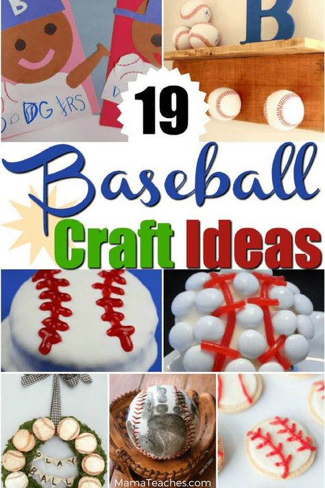 Baseball Crafts For Kids, Snacks For Teens, Learning Crafts, Baseball Crafts, Arts And Crafts For Teens, Arts And Crafts House, Sport Craft, Operation Christmas, Baseball Party