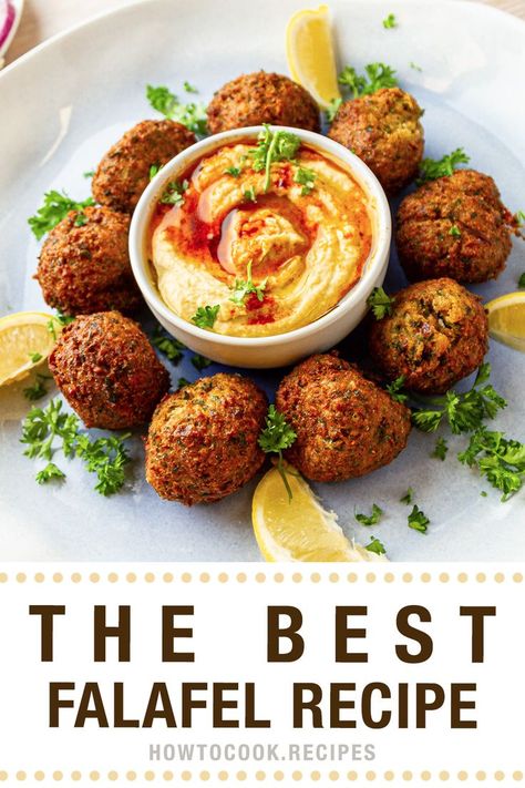 My kids call falafel “balls of yum” and I think that sums it up quite nicely! If you’re looking to try something new or want a fun meatless meal, look no further than this homemade falafel recipe! Spicy Falafel Recipe, Homemade Falafel Recipe, Easy Falafel Recipe, Best Falafel Recipe, Recipe Chickpeas, Easy Falafel, Best Falafel, Falafel Recipe Easy, Beautiful Meals