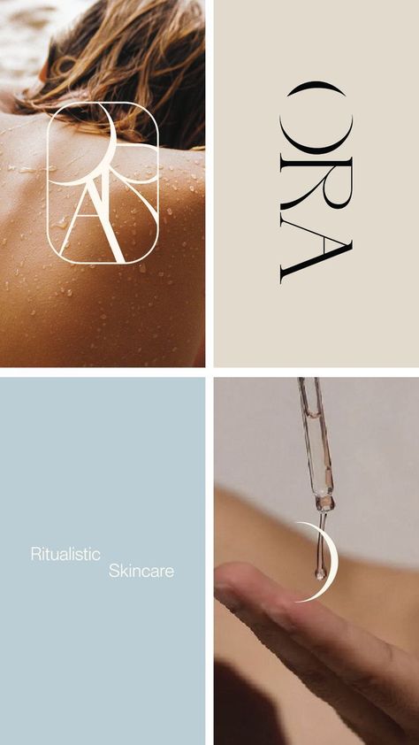 Modern Logo Suite | ORA Skincare logotip #makelogo🎭 Brand Board Design, Skin Logo, Logo Suite, Skincare Logo, Skincare Branding, Logo Design Set, Luxury Branding Design, Unique Logo Design, Blind Date